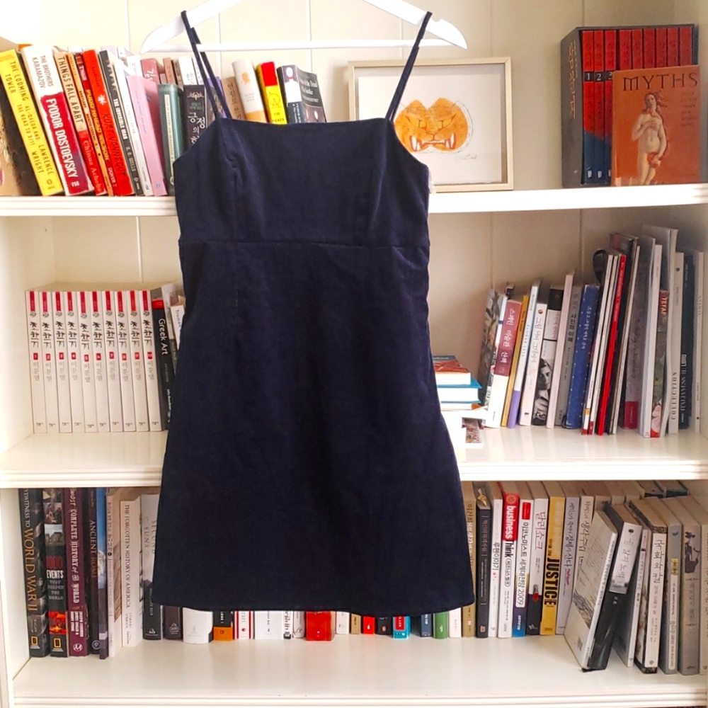 Blue Corduroy Minidress